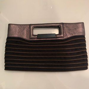 BCBG Max Azria Zipper Embelished Clutch